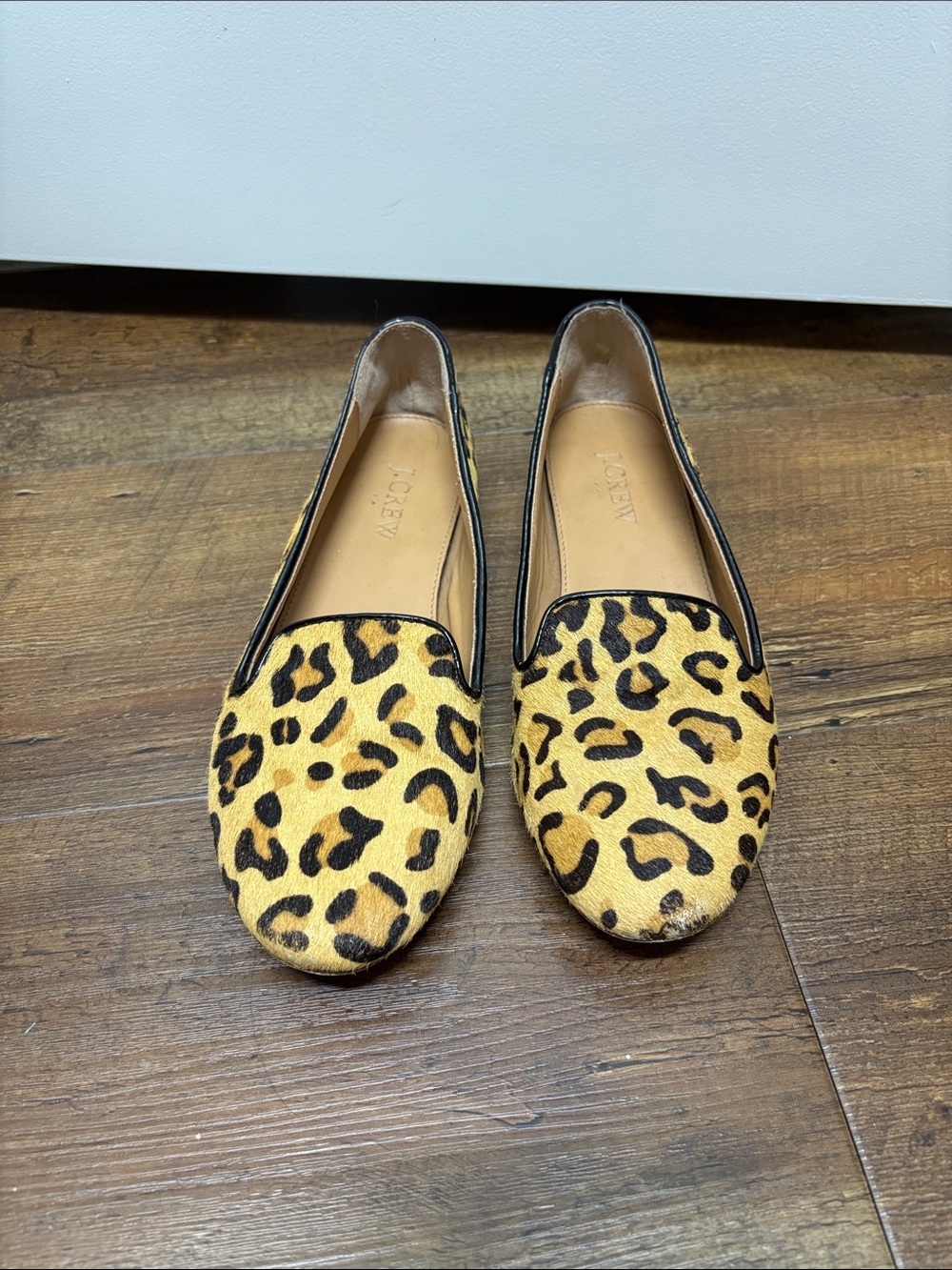 J. Crew Leopard Print Slip-On Loafers - Yellow & Black